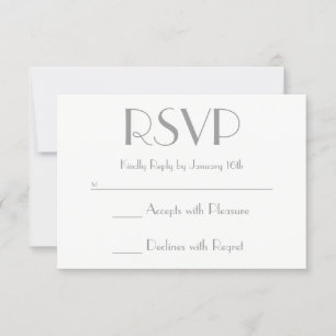 Crear su propia RSVP en blanco y gris
