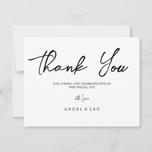 Crear su propia tarjeta de agradecimiento minimali (Anverso)