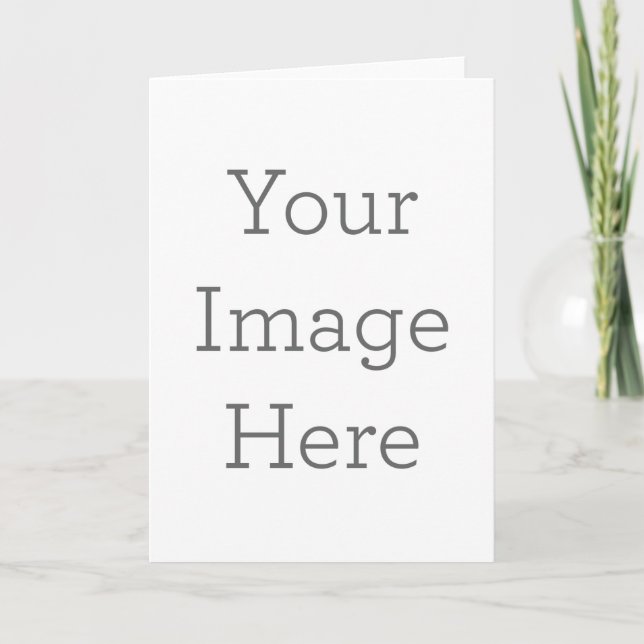 Tarjeta plegable personalizada para fiestas, Tamaño: Estándar (12,7 cm x 17,8 cm), Papel: Mate signatura, Sobres: Blanco (Anverso)