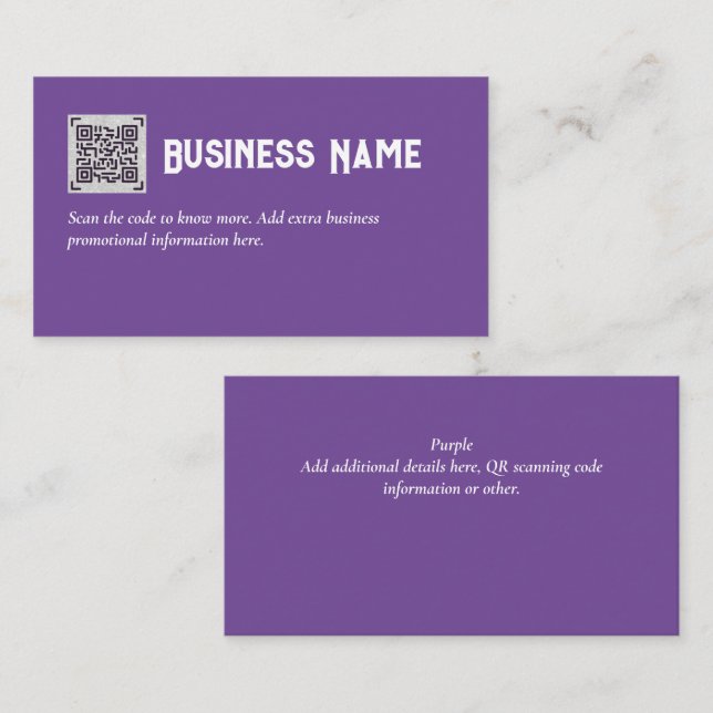 Crear su propia tarjeta de presentación de código  (Anverso / Reverso)