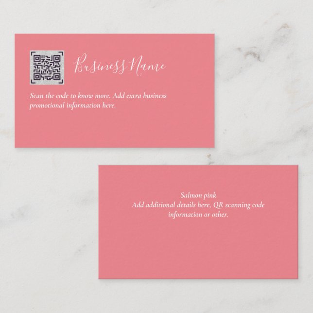 Crear su propia tarjeta de presentación de código  (Anverso / Reverso)