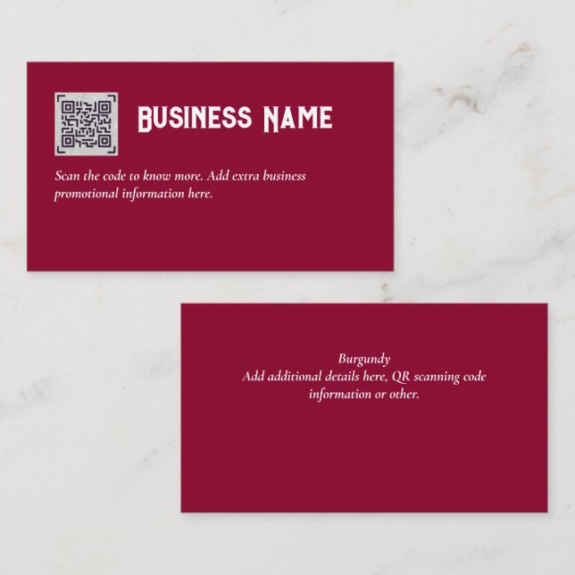 Crear su propia tarjeta de presentación de código  (Anverso / Reverso)