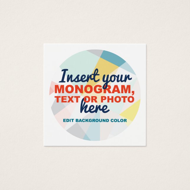 Crear su propia tarjeta de visita Personalizado Sq (Anverso)