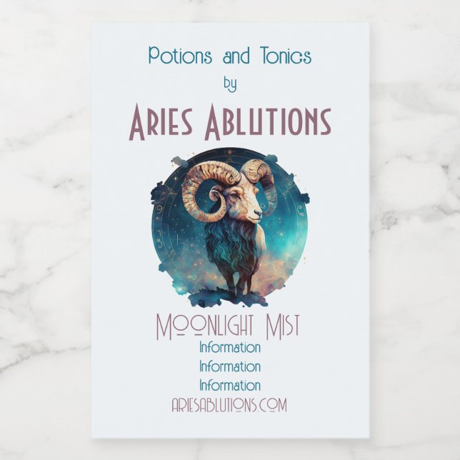 Crear su propio Aries Zodiac Celestial (Etiqueta única)
