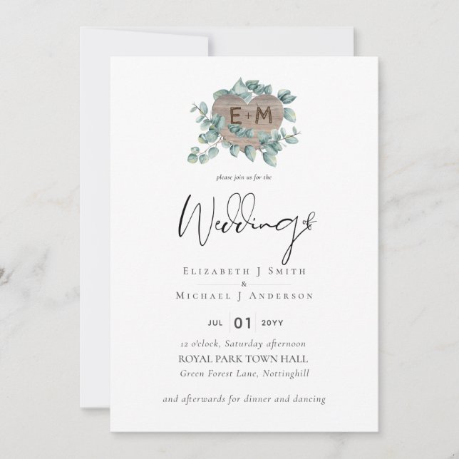 Crear su propio Boda de Eucalyptus Greenery (Anverso)