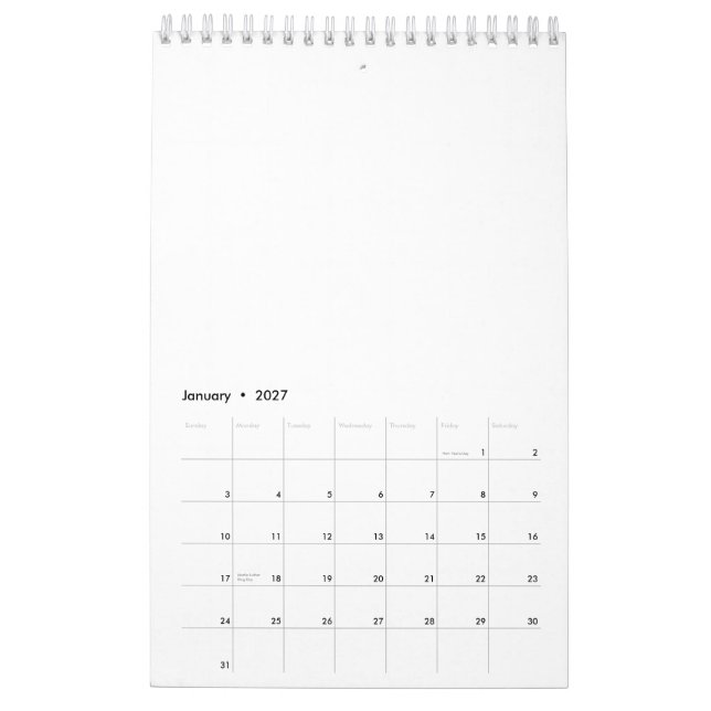 Crear su propio calendario (Jan 2027)