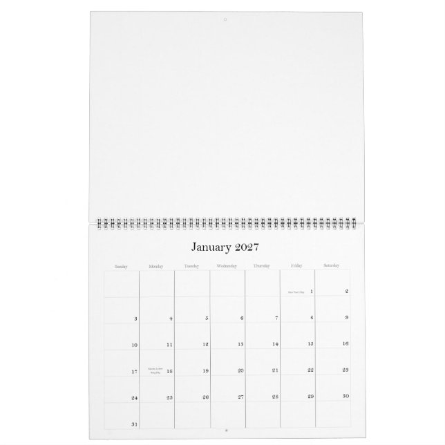 Crear su propio calendario (Jan 2027)