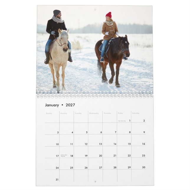 Crear su propio calendario fotográfico familiar (Jan 2027)