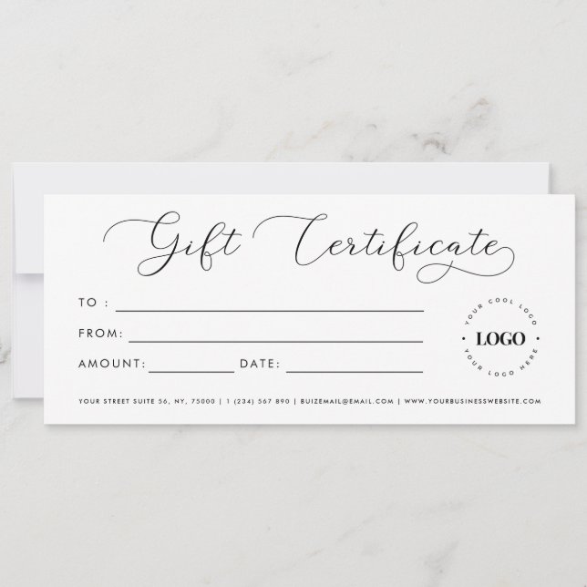 Crear su propio certificado de regalo con el logot (Anverso)