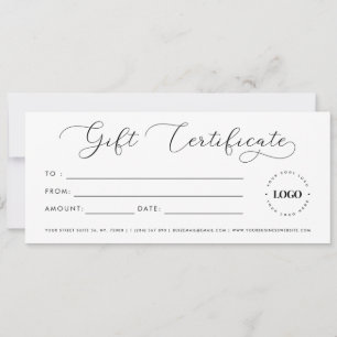 Crear su propio certificado de regalo con el logot