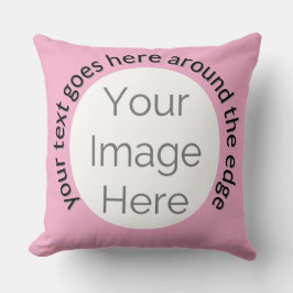 crear su propio Cojín decorativo rosado fotográfic