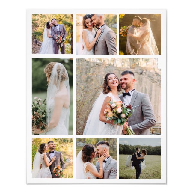 Crear su propio Collage de 8 Bodas de fotos (Frente)
