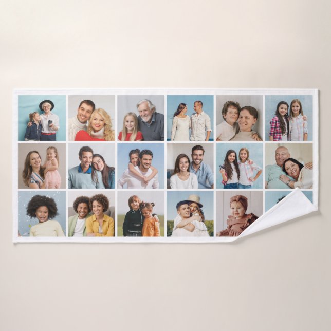 Crear su propio Collage de fotos de 18 (Toalla de baño)