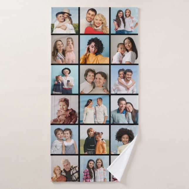 Crear su propio Collage de fotos de 18 (Toalla de baño)