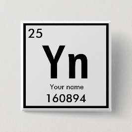 Crear su propio elemento químico Botón cuadrado