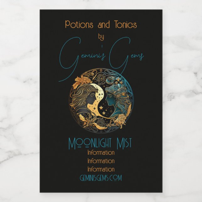 Crear su propio Gemini Celestial Gemini Zodiac (Etiqueta única)