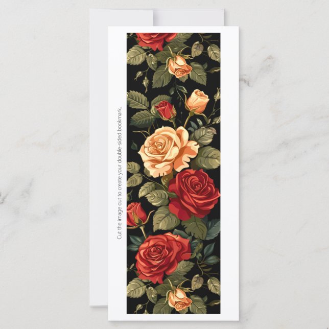 Crear su propio marcador de Rosas de época pintado (Anverso)