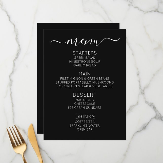 Crear su propio menú de eventos Personalizado (Anverso/Reverso In Situ)