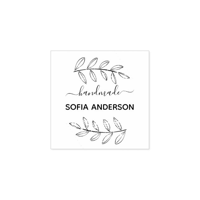 Crear su propio nombre a mano Sello de goma (Impresión)