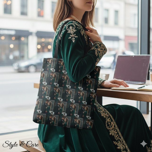 Crear su propio patrón para la bolsa de datos con  (Create Your Own Pattern Tote Bag with Custom Photo)