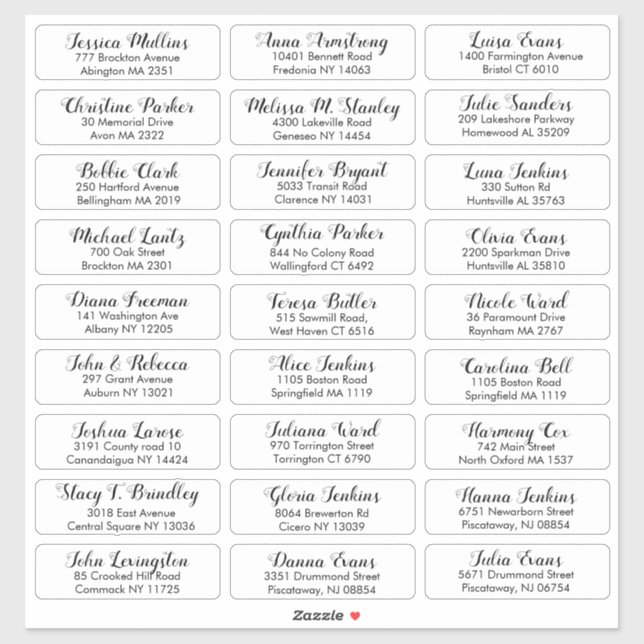 Crear su propio Pegatina de dirección de invitado  (Hoja)