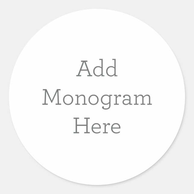 Crear su propio Pegatina de monograma (Anverso)