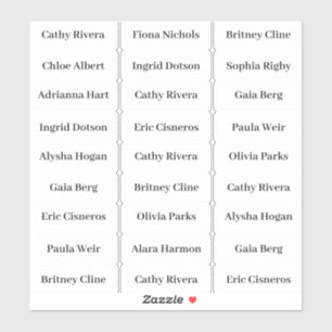 Crear su propio Pegatina de nombre de invitado Per