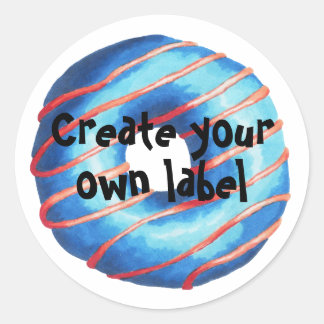 Crear su propio Pegatina redondeado Donut Classic
