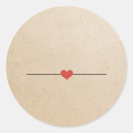 Crear su propio pegatina redondo clásico de kraft