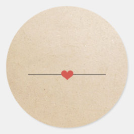 Crear su propio pegatina redondo clásico de kraft