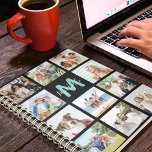 Crear su propio planificador de Collages de fotos<br><div class="desc">Crea tu propio collage de fotos personaliza el planificador monograma anual. Con 11 imágenes cuadradas de su elección sobre un fondo negro que se pueden cambiar a cualquier color utilizando la herramienta "personalizar más adelante".</div>