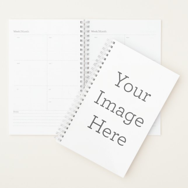 Pequeño (14 cm x 21,6 cm), Dura Portada, Blanco Agenda con espiral (Demostración)