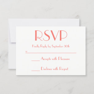 Crear su propio RSVP de coral y blanco