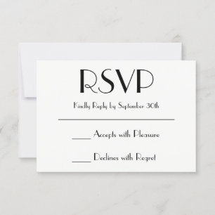 Crear su propio RSVP en blanco y negro