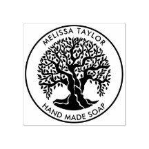 Crear su propio sello de goma de árbol de oliva re