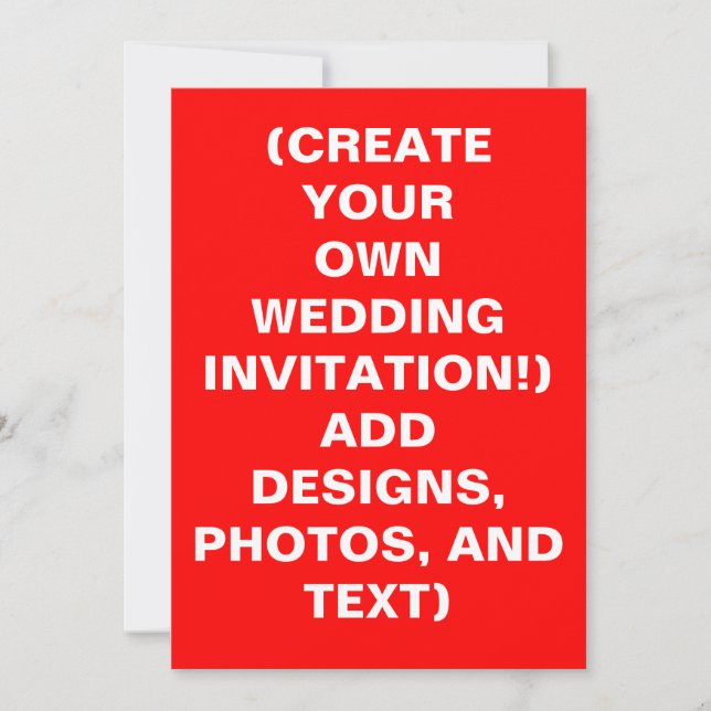 Crear sus propias invitaciones de matrimonio (Anverso)