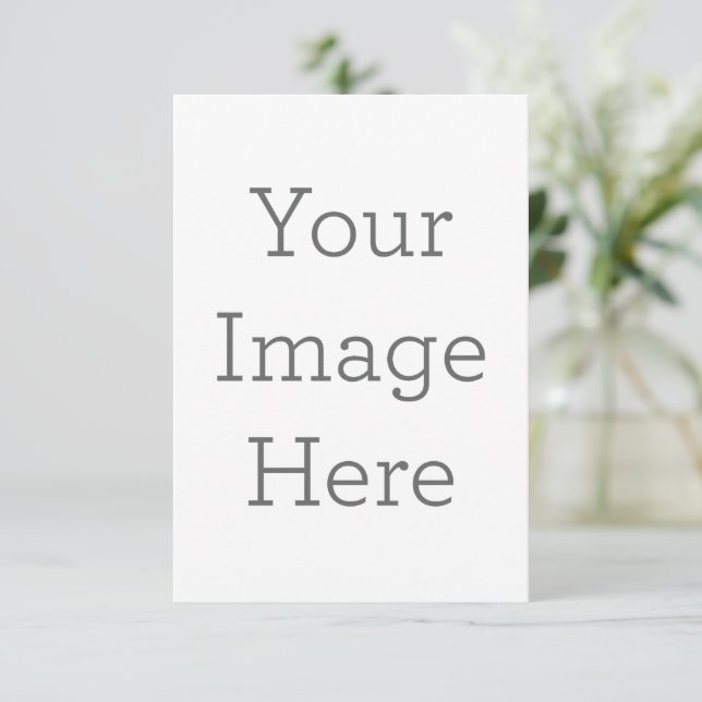 8,9 cm x 12,7 cm Tarjeta de anuncio plana (Anverso de pie)