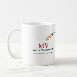 crear tazas de café monogramadas con estilo piloto