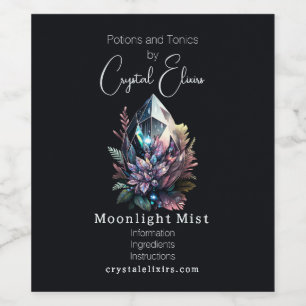 Crear tu propia etiqueta apothecary Crystals