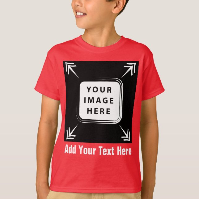 Crear tu propio camiseta para niños Añadir texto d (Anverso)