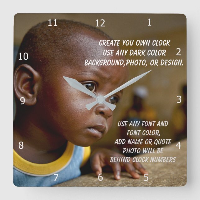 CREAR TU PROPIO RELOJ DE PARED CUADRADO (Anverso)