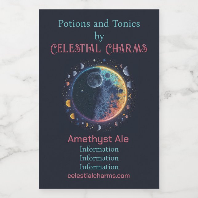 Crear tus propias lunas arcoiris (Etiqueta única)