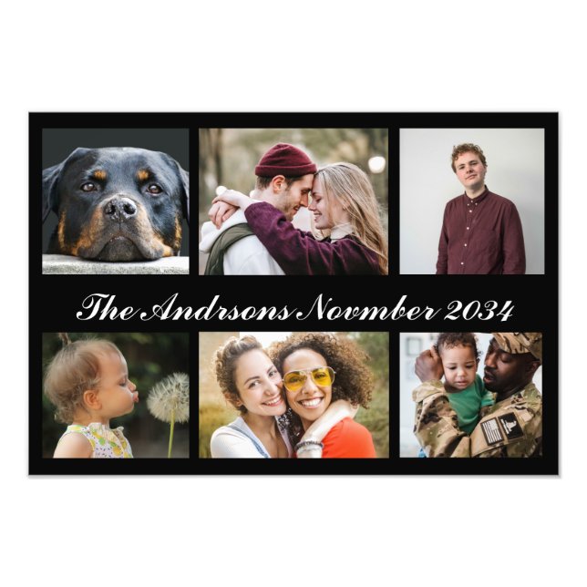 Crear un Collage de fotos Personalizado con 6 foto (Frente)