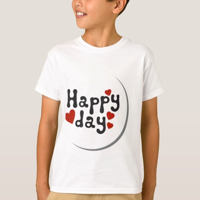 Crear un diseño de camiseta con el título "Feliz D (Anverso)