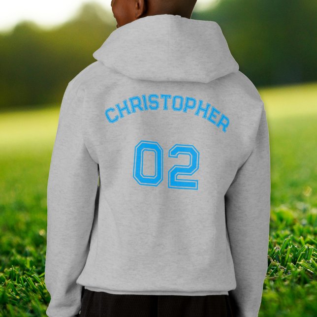 Crear un niño pequeño adolescente niño niño pequeñ (Create Teen Toddler Kids Boy Name Jersey Number Hoodie)