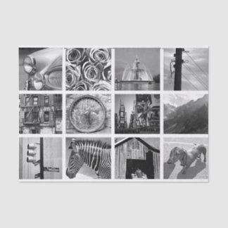 Crear un papel de tejidos de Collage de fotos prop