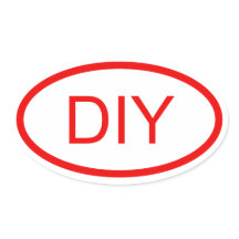 Crear un Pegatina Oval de estilo europeo rojo