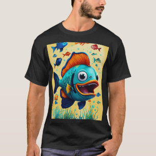 crear un pez parlante para una marca de camisetas