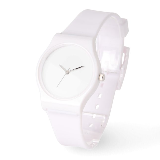 Crear un reloj de silicona blanca de diseño (Ángulo)