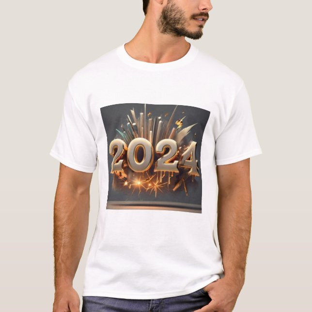 Crear una camiseta de Año Nuevo 2024 implica consi (Anverso)